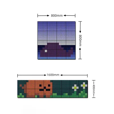 Alternative view of LEDTM® MATRIX GLB-106-0017 Κυλιόμενη Ψηφιακή Επιγραφή 80x80cm P24.6 64x64 Pixel LED 120W AC 220-240V IP20 Πολύχρωμο RGB - Bluetooth Control μέσω iPIXEL APP - Μ80 x Π2.6 x Υ80cm - 2 Χρόνια Εγγύηση