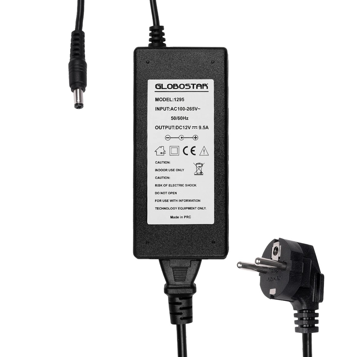 LEDTM® VOLTIX GLB-107-0004 Τροφοδοτικό/Μετασχηματιστής Class II SELV 120W 9.5A AC 220-240V σε DC 12V IP20 - Μαύρο Ματ - Μ14.2 x Π6.5 x Υ3.7cm - 3 Χρόνια Εγγύηση - Image 5