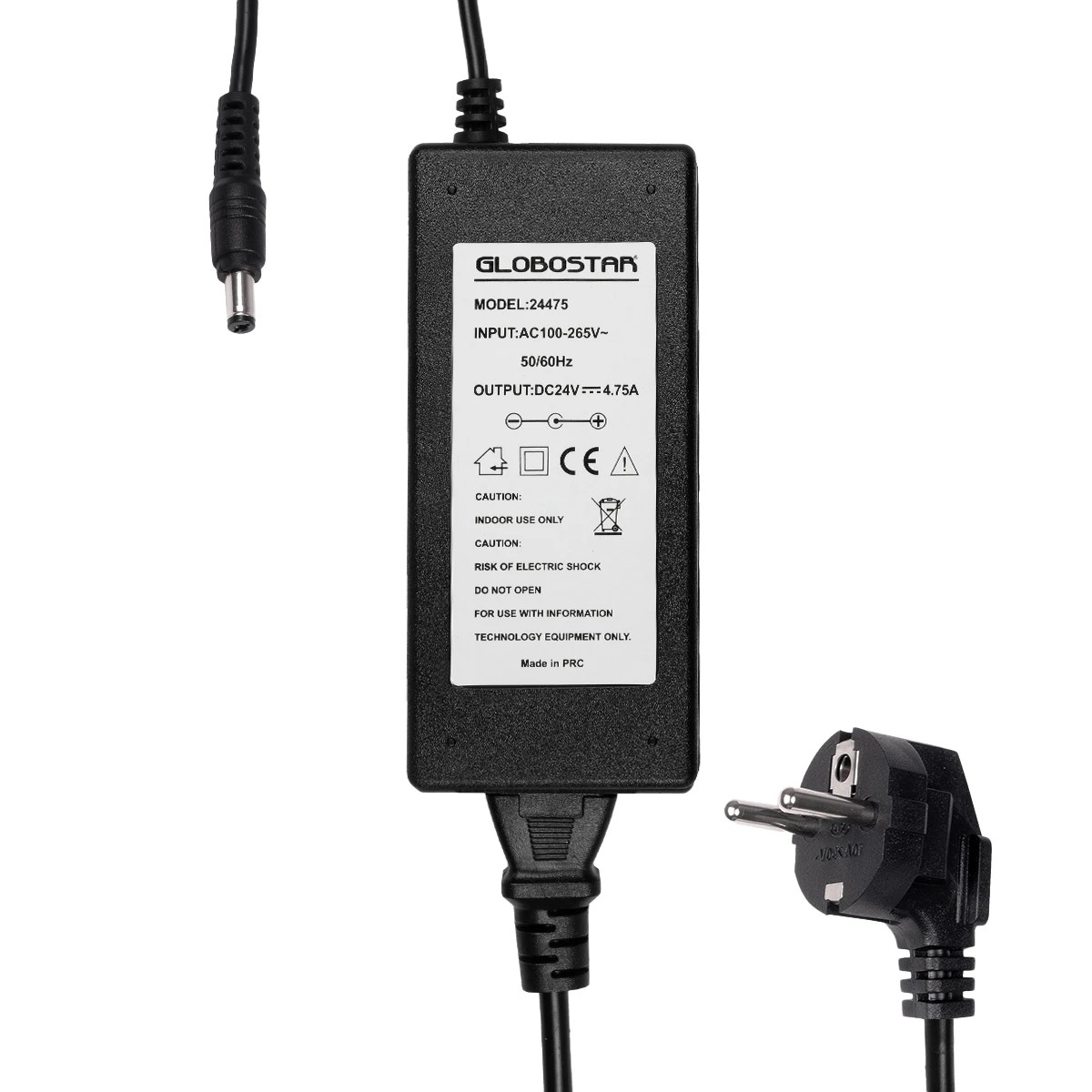 LEDTM® VOLTIX GLB-107-0008 Τροφοδοτικό/Μετασχηματιστής Class II SELV 120W 4.75A AC 220-240V σε DC 24V IP20 - Μαύρο Ματ - Μ14.2 x Π6.5 x Υ3.7cm - 3 Χρόνια Εγγύηση - Image 5