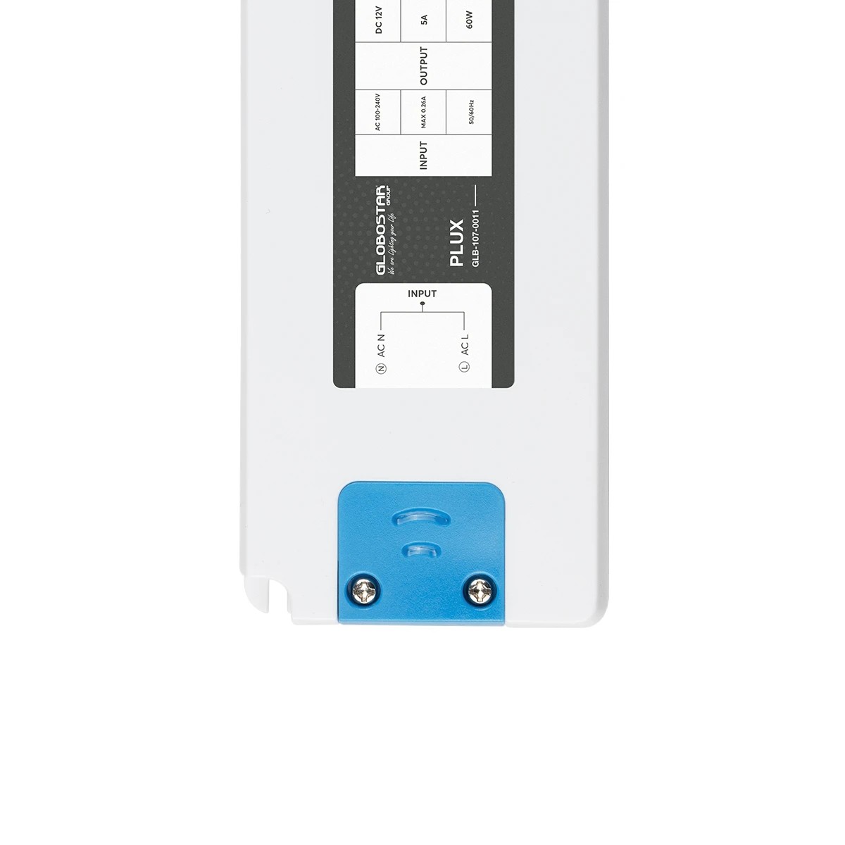 LEDTM® PLUX GLB-107-0011 Τροφοδοτικό/Μετασχηματιστής Class II SELV 60W 5A AC 220-240V σε DC 12V IP20 - Λευκό Ματ - Μ18.5 x Π6.4 x Υ2.2cm - 3 Χρόνια Εγγύηση - Image 4