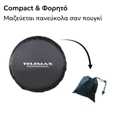 Alternative view of Προστατευτικό Κάλυμμα Επαγγελματικού Ανεμιστήρα Telemax-C75 Μαύρο 75cm (30") - UV & Water Resistant