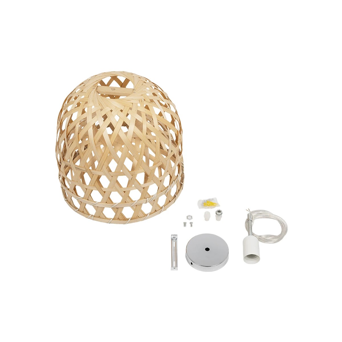 LEDTM® MANGEA 00715 Boho Κρεμαστό Φωτιστικό Οροφής με Ντουί 1 x E27 AC 220-240V IP20 - Μπεζ - Μ32 x Π32 x Υ30cm - Image 9