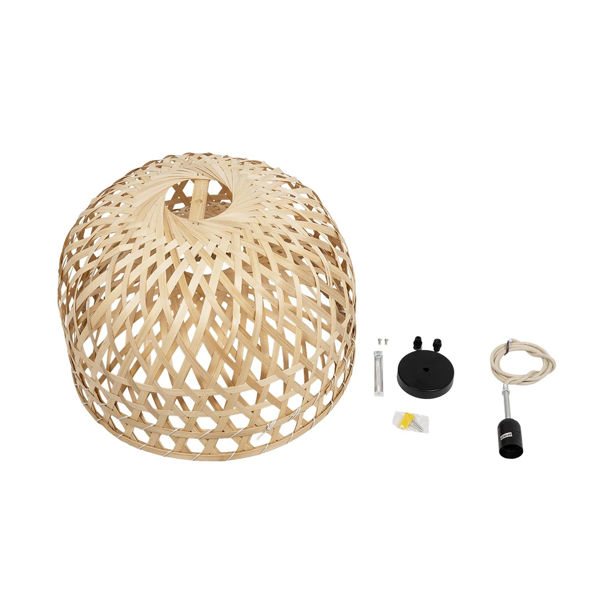 LEDTM® MANGEA 00716 Boho Κρεμαστό Φωτιστικό Οροφής με Ντουί 1 x E27 AC 220-240V IP20 - Μπεζ - Μ50 x Π50 x Υ35cm - Image 9