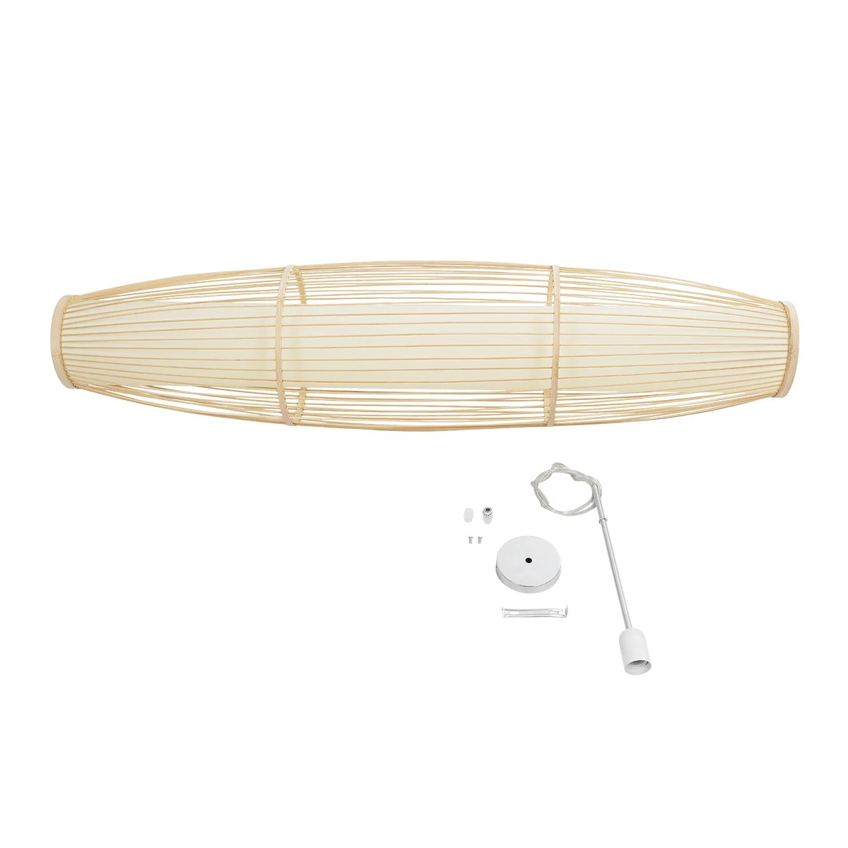 LEDTM® HIBISCUS 00892 Boho Κρεμαστό Φωτιστικό Οροφής με Ντουί 1 x E27 AC 220-240V IP20 - Μπεζ - Μ30 x Π30 x Υ120cm - Image 9