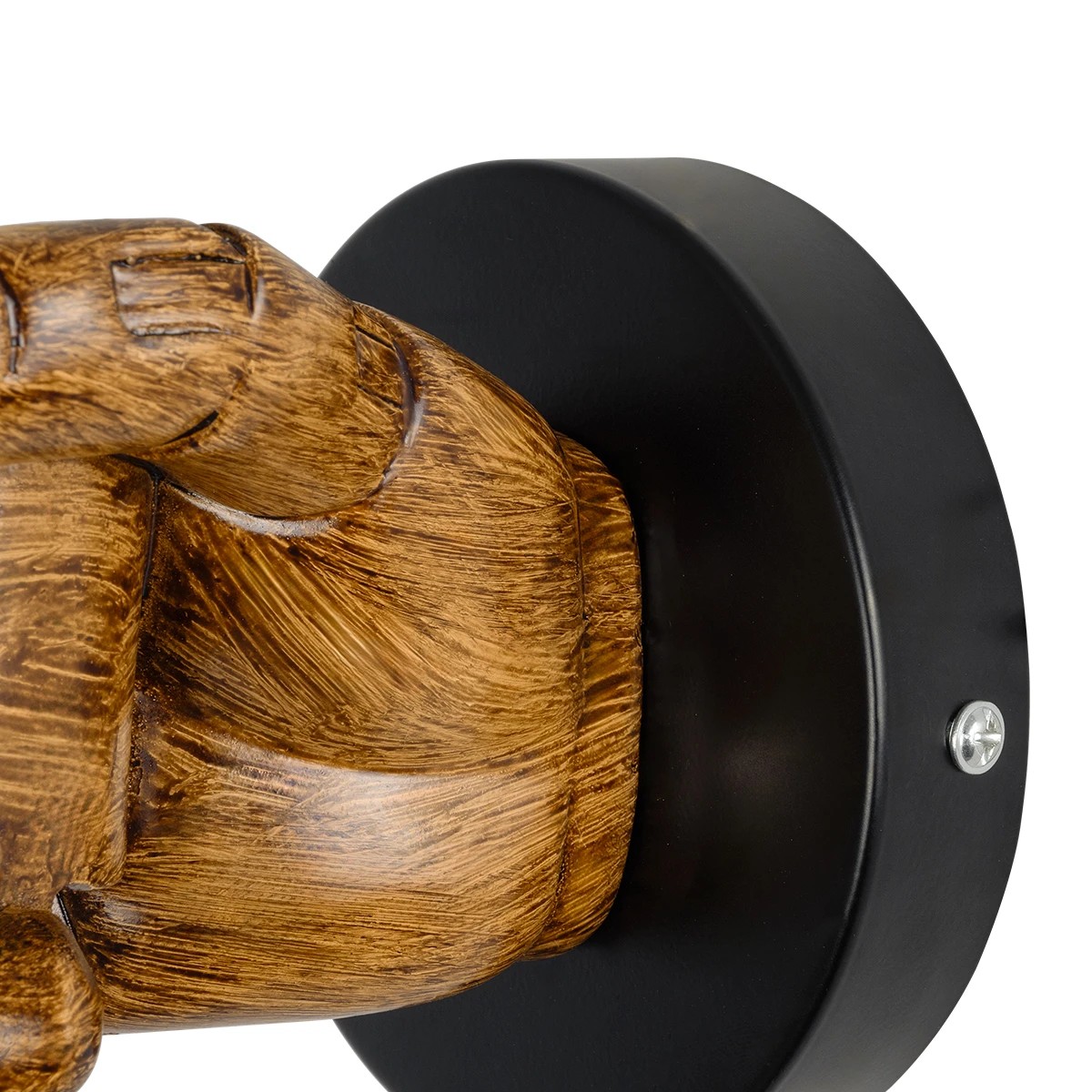 LEDTM® FIST 01138 Μοντέρνο Φωτιστικό Τοίχου - Απλίκα με Ντουί 1 x E27 AC 220-240V IP20 - Καφέ - Μ15 x Π12 x Υ12cm - Image 7