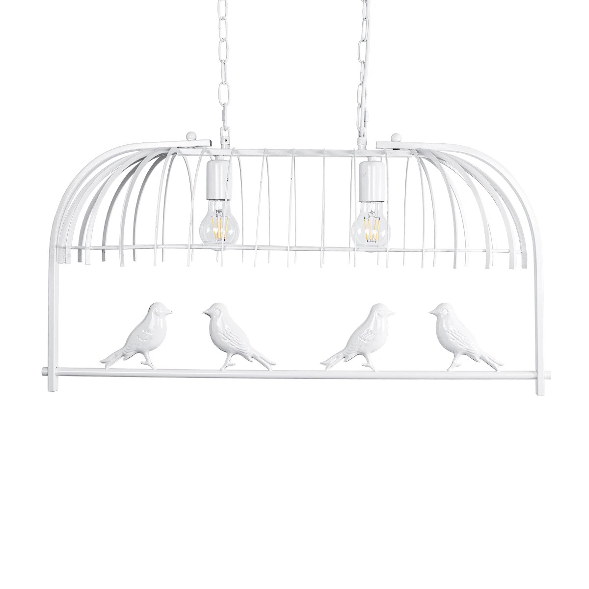 LEDTM® NEST 01644 Vintage Κρεμαστό Φωτιστικό Οροφής με Ντουί 2 x E27 AC 220-240V IP20 - Λευκό & Πράσινο - Μ73.6 x Π37.5 x Y38cm - Image 13