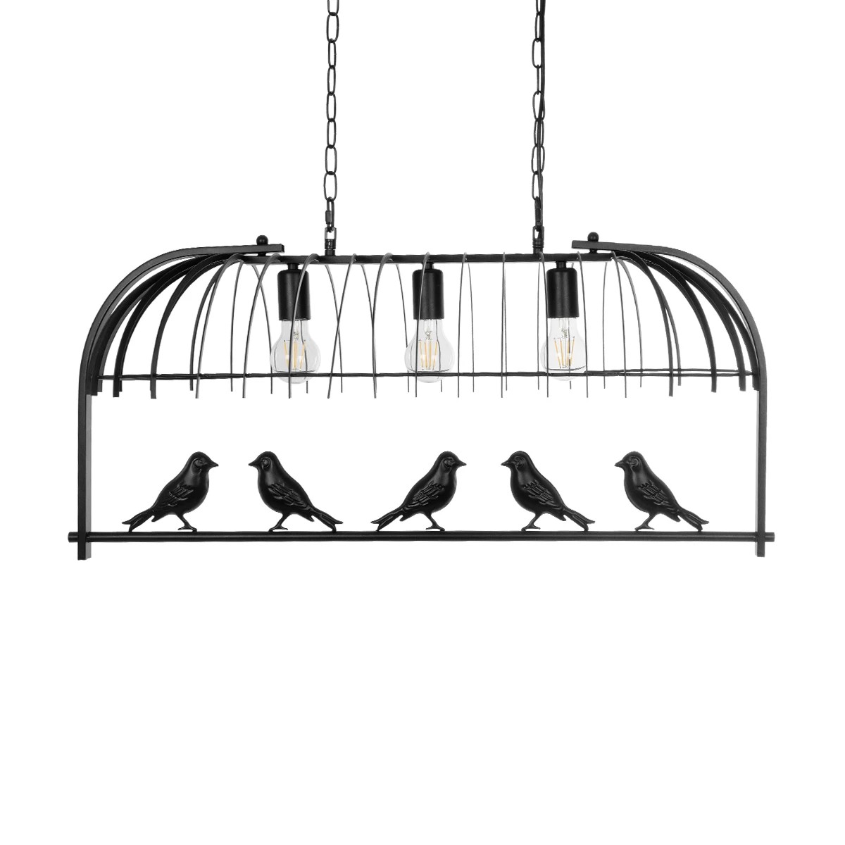LEDTM® NEST 01646 Vintage Κρεμαστό Φωτιστικό Οροφής με Ντουί 3 x E27 AC 220-240V IP20 - Μαύρο & Πράσινο - Μ86 x Π38 x Y37cm - Image 13