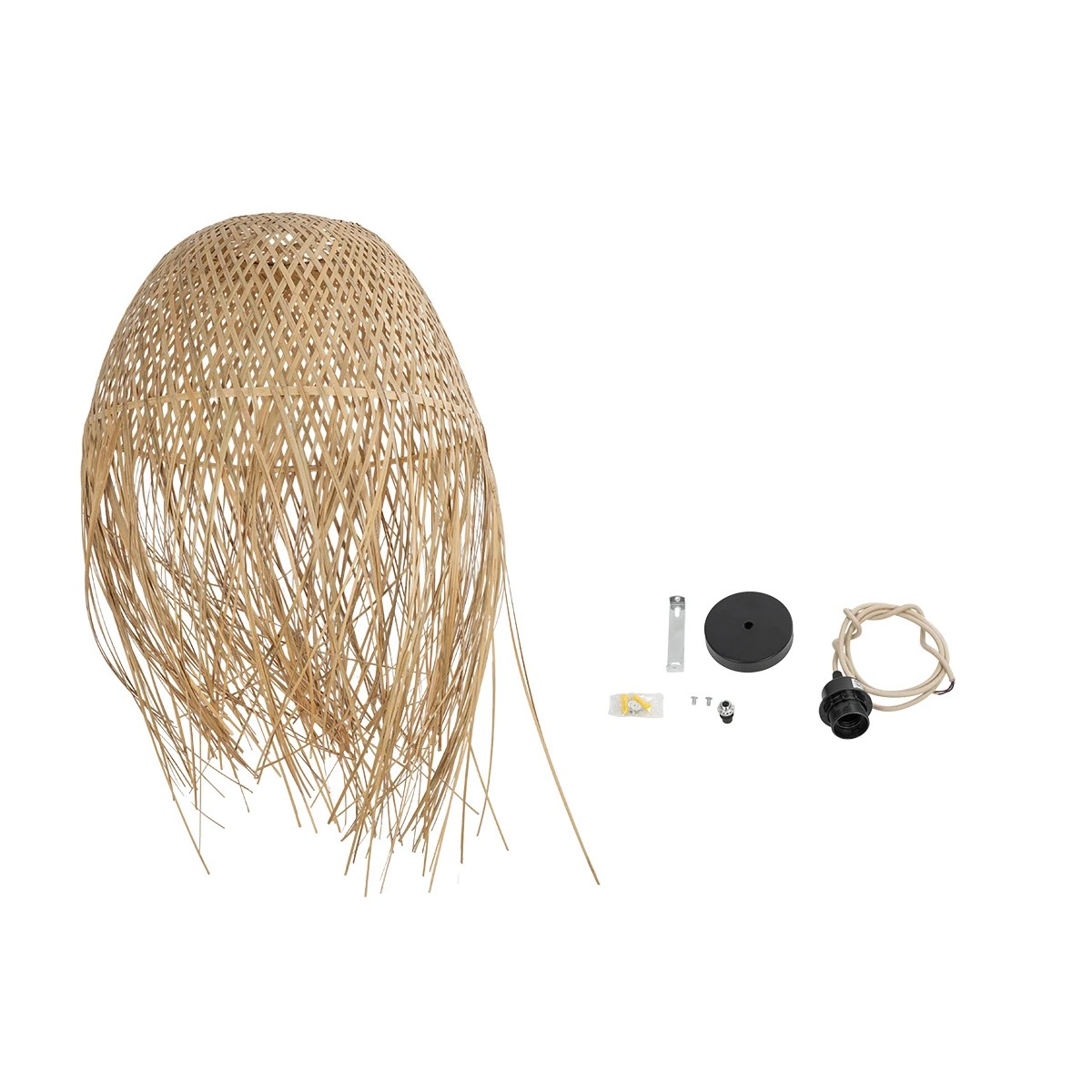 LEDTM® MANILA 01714 Boho Κρεμαστό Φωτιστικό Οροφής με Ντουί 1 x E27 AC 220-240V IP20 - Μπεζ - Μ45 x Π45 x Υ60cm - Image 11