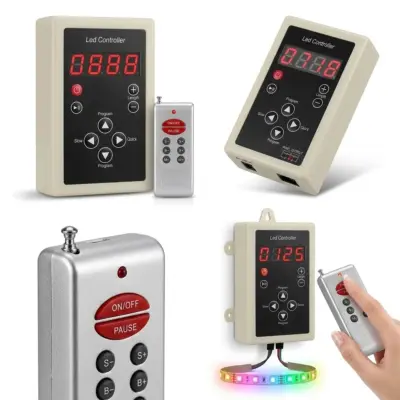 Alternative view of Ασύρματος LED Digital RGB Controller με Χειριστήριο RF για LED Digital RGB Προϊόντα 5v - 12v - 24v 1024 IC - 2048 IC LEDTM 04036