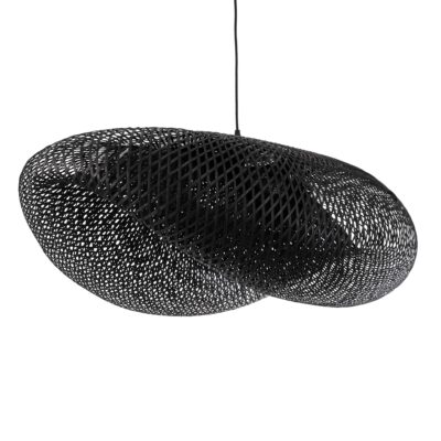LEDTM® MEXICO 02203 Boho Κρεμαστό Φωτιστικό Οροφής με Ντουί 1 x E27 AC 220-240V IP20 - Μαύρο - Μ100 x Π62 x Υ33cm
