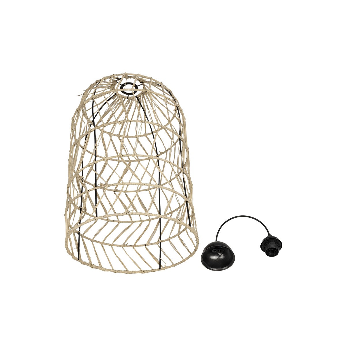 LEDTM® NETI 205-0025 Boho Κρεμαστό Φωτιστικό Οροφής με Ντουί 1 x E27 AC 220-240V IP20 - Μπεζ - M35 x Π35 x Υ63cm - Image 11