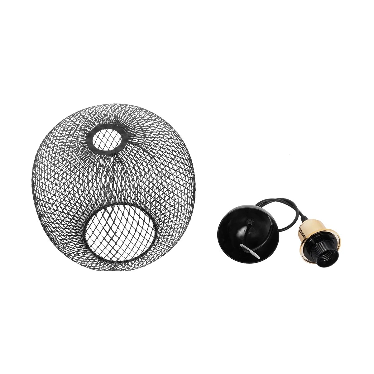 LEDTM® WIRE 201-0019 Μοντέρνο Κρεμαστό Φωτιστικό Οροφής με Ντουί 1 x E27 AC 220-240V IP20 - Μαύρο & Χρυσό - Μ25 x Π25 x Υ32cm - Image 11