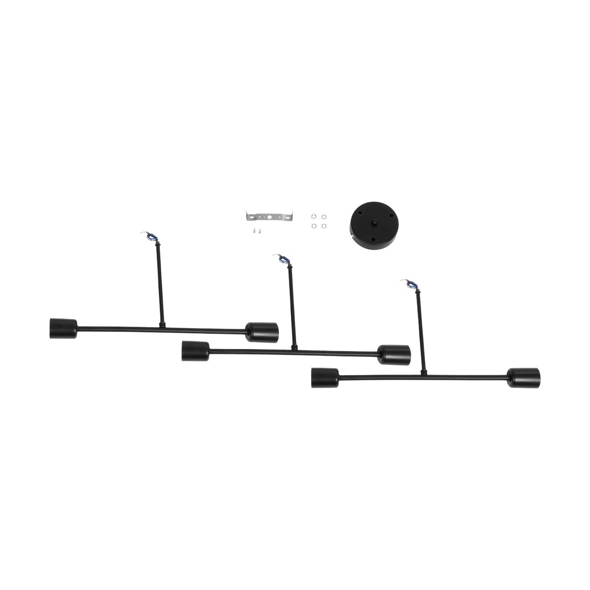 LEDTM® LAMIRA 201-0029 Μοντέρνο Φωτιστικό Οροφής με Ντουί 6 x E27 AC 220-240V IP20 - Μαύρο - Μ51 x Π51 x Υ25cm - Image 9