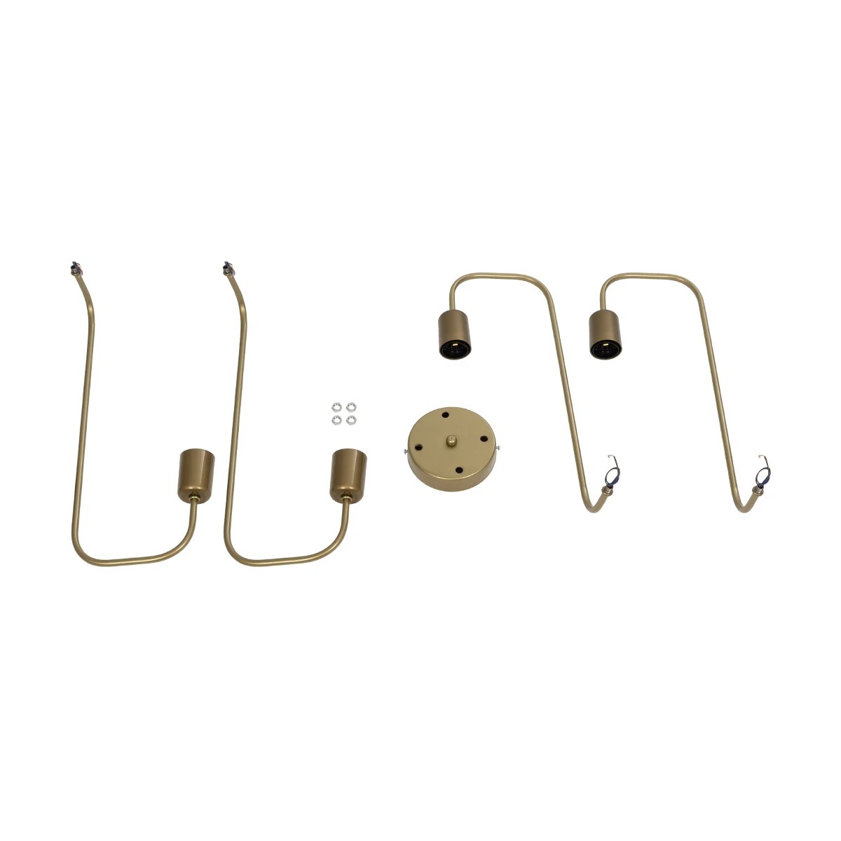 LEDTM® MOORNA 201-0065 Vintage Φωτιστικό Οροφής με Ντουί 4 x E27 AC 220-240V IP20 - Χρυσό - Μ97 x Π97 x Υ7cm - Image 8