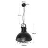 LEDTM® SIERRA 203-0011 Vintage Κρεμαστό Φωτιστικό Οροφής με Ντουί 1 x E27 AC 220-240V IP20 - Μαύρο & Χρυσό - Μ30 x Π30 x Υ40cm - Image 11