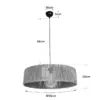 LEDTM® KYCLOS 203-0046 Boho Κρεμαστό Φωτιστικό Οροφής με Ντουί 1 x E27 AC 220-240V IP20 - Μαύρο - M55 x Π55 x Υ20cm - Image 12