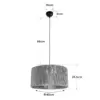 LEDTM® KYCLOS 203-0049 Boho Κρεμαστό Φωτιστικό Οροφής με Ντουί 1 x E27 AC 220-240V IP20 - Μπεζ - M40 x Π40 x Υ25.5cm - Image 11