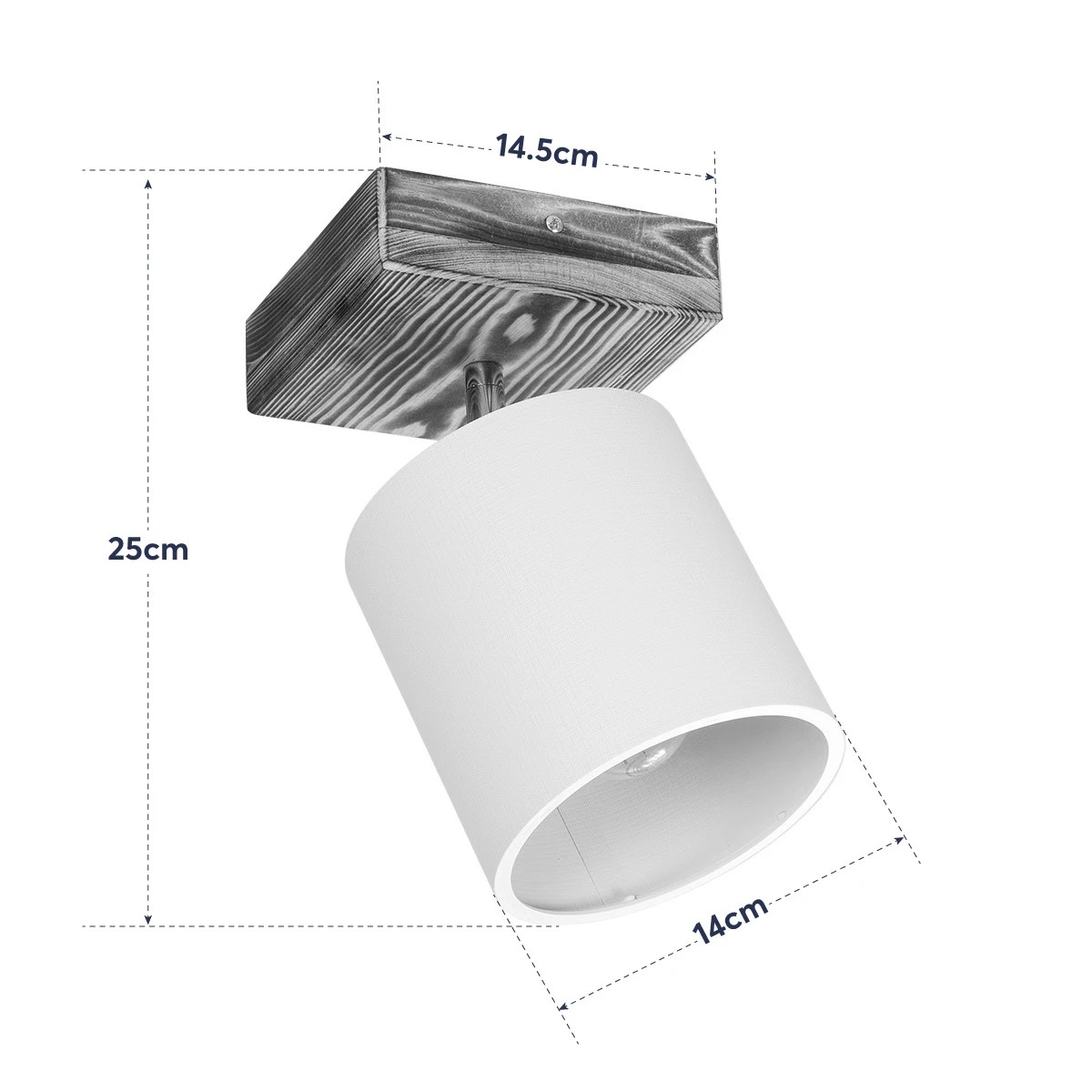 LEDTM® CUP 203-0057 Vintage Φωτιστικό Οροφής με Ντουί 1 x E27 AC 220-240V IP20 - Λευκό & Μπεζ - Μ14.5 x Π14.5 x Υ25cm - Image 9