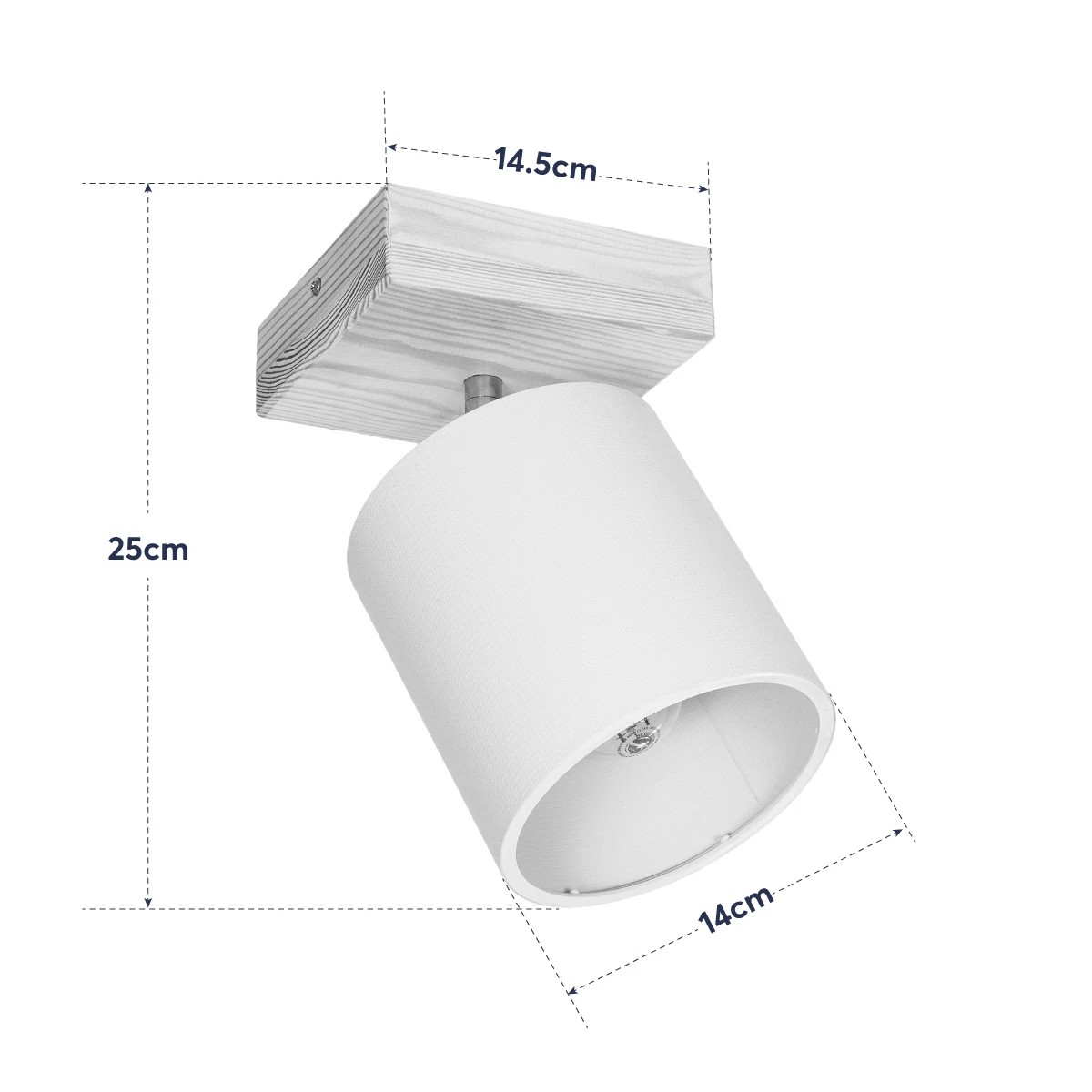 LEDTM® CUP 203-0060 Vintage Φωτιστικό Οροφής με Ντουί 1 x E27 AC 220-240V IP20 - Λευκό & Μπεζ - Μ14.5 x Π14.5 x Υ25cm - Image 10