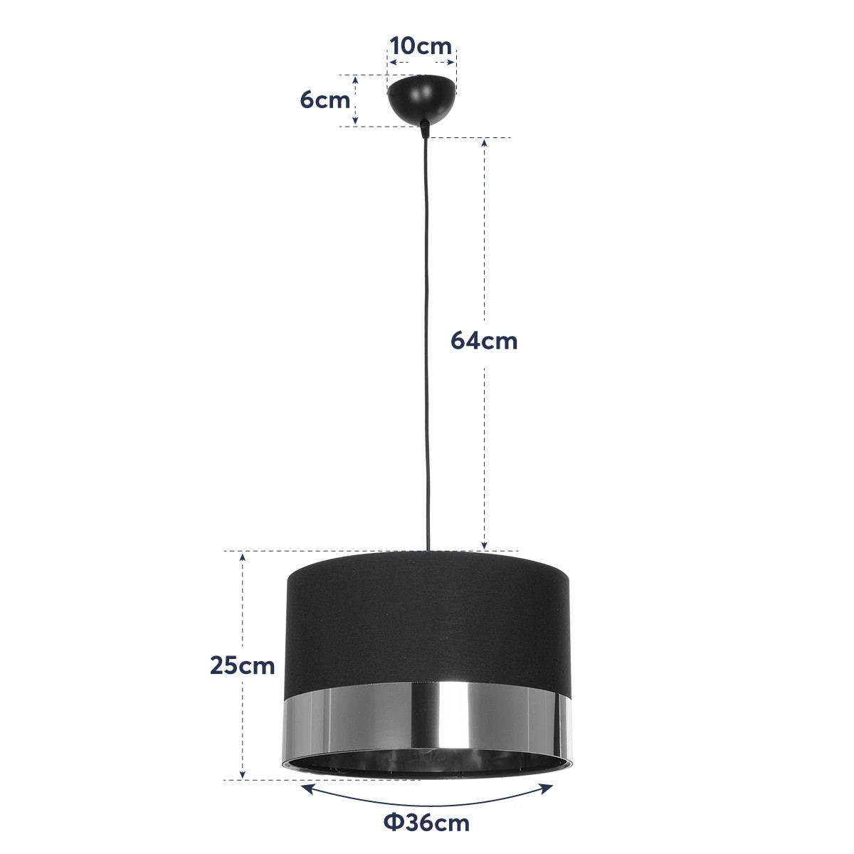 LEDTM® ZYKLUS 203-0103 Μοντέρνο Κρεμαστό Φωτιστικό Οροφής με Ντουί 1 x E27 AC 220-240V IP20 - Μπεζ & Καφέ - Μ36 x Π36 x Υ25cm - Image 12