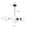 LEDTM® GLOBUS 203-0104 Μοντέρνο Φωτιστικό Οροφής με Ντουί 4 x E27 AC 220-240V IP20 - Λευκό & Μαύρο - Μ70 x Π34 x Υ15cm - Image 10