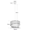 LEDTM® SONIA 203-0117 Μοντέρνο Κρεμαστό Φωτιστικό Οροφής με Ντουί 1 x E27 AC 220-240V IP20 - Λευκό & Χρυσό - Μ30 x Π30 x Υ24cm - Image 11