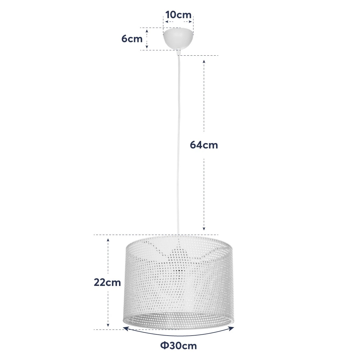 LEDTM® CLAIRIE 203-0137 Μοντέρνο Κρεμαστό Φωτιστικό Οροφής με Ντουί 1 x E27 AC 220-240V IP20 - Μπεζ - Μ30 x Π30 x Υ22cm - Image 11