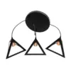 LEDTM® TRIANGLE 203-0162 Μοντέρνο Κρεμαστό Φωτιστικό Οροφής με Ντουί 3 x E27 AC 220-240V IP20 - Μάυρο & Χάλκινο - Μ67 x Π67 x Υ50cm - Image 10