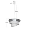 LEDTM® SIERA 203-0169 Μοντέρνο Κρεμαστό Φωτιστικό Οροφής με Ντουί 1 x E27 AC 220-240V IP20 - Καφέ & Μπεζ - Μ38 x Π38 x Υ26cm - Image 11