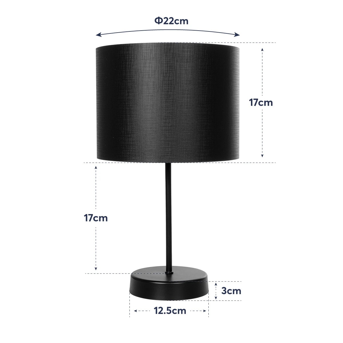 LEDTM® WIZ 203-0179 Μοντέρνο Επιτραπέζιο Φωτιστικό Πορτατίφ με Ντουί 1 x E27 AC 220-240V IP20 - Ασημί & Γκρι - Μ22 x Π22 x Υ36.5cm - Image 9