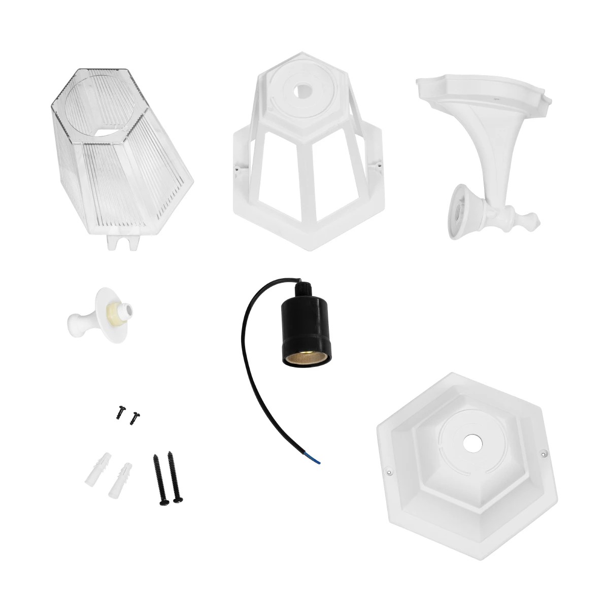 LEDTM® VITRO 203-0201 Vintage Φωτιστικό Τοίχου - Απλίκα με Ντουί 1 x E27 AC 220-240V IP44 - Λευκό - Μ17 x Π20 x Υ36cm - Image 8