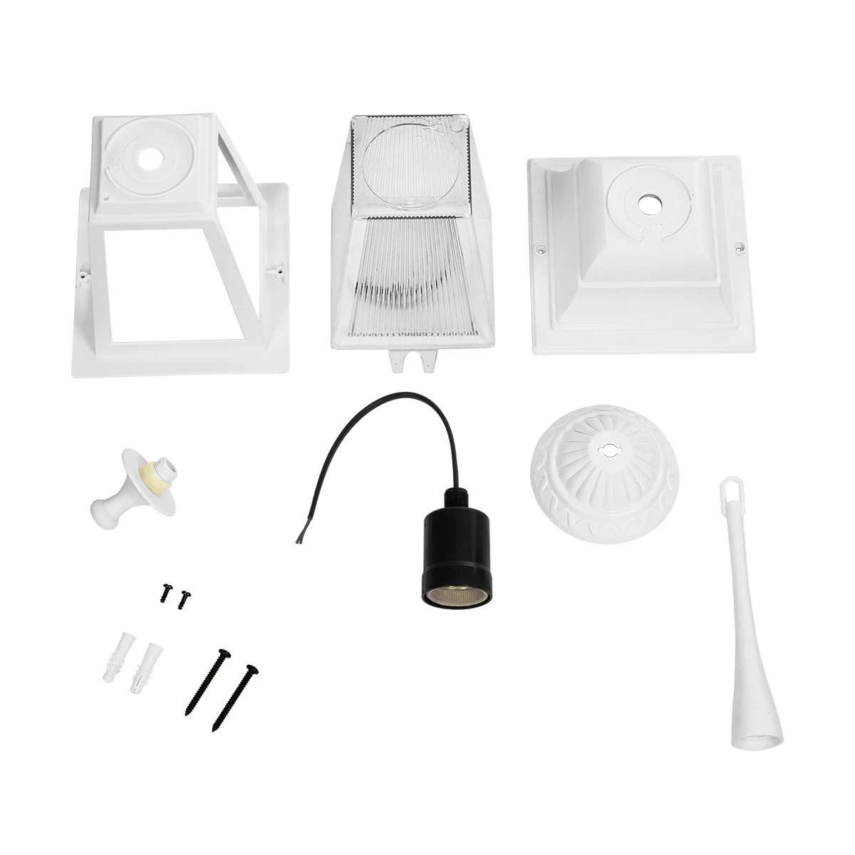 LEDTM® SOLME 203-0219 Vintage Φωτιστικό Οροφής με Ντουί 1 x E27 AC 220-240V IP44 - Λευκό - Μ15 x Π15 x Υ27cm - Image 8