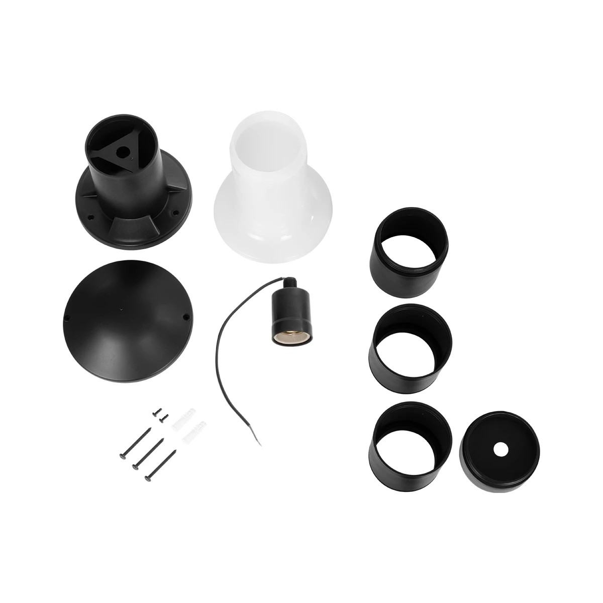 LEDTM® GARDENIO 203-0248 Μοντέρνο Επιδαπέδιο Φωτιστικό Κολωνάκι Κήπου Μονόφωτο 1 x E27 IP44 Μαύρο Πλαστικό - Μ17 x Π17 x Υ58cm - Image 8