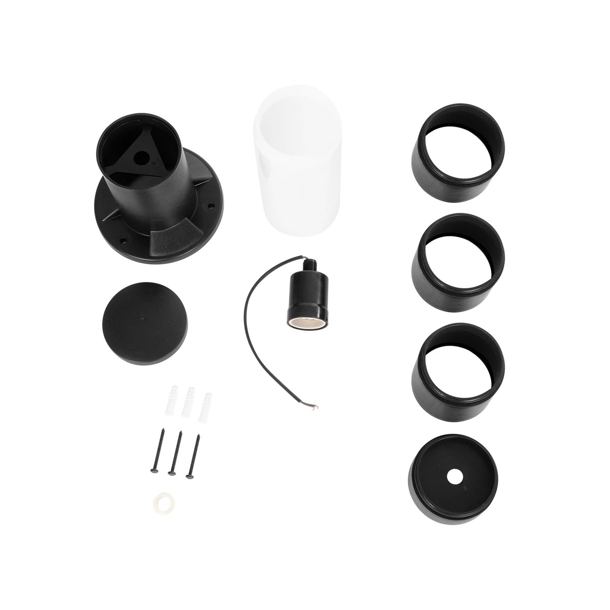 LEDTM® GARDENIO 203-0251 Μοντέρνο Επιδαπέδιο Φωτιστικό Κολωνάκι Κήπου Μονόφωτο 1 x E27 IP44 Μαύρο Πλαστικό - Μ15 x Π15 x Υ56cm - Image 8