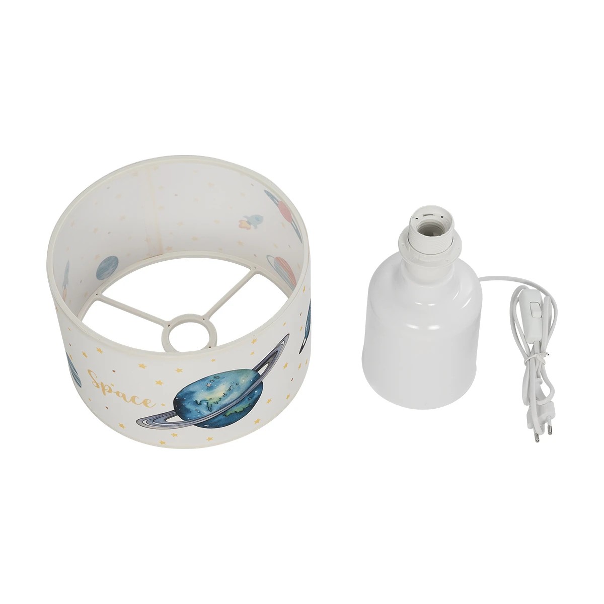 LEDTM® SATURN 204-0030 Παιδικό Επιτραπέζιο Φωτιστικό Πορτατίφ με Ντουί 1 x E27 AC 220-240V IP20 - Πολύχρωμο - Μ24 x Π24 x Υ32cm - Image 9