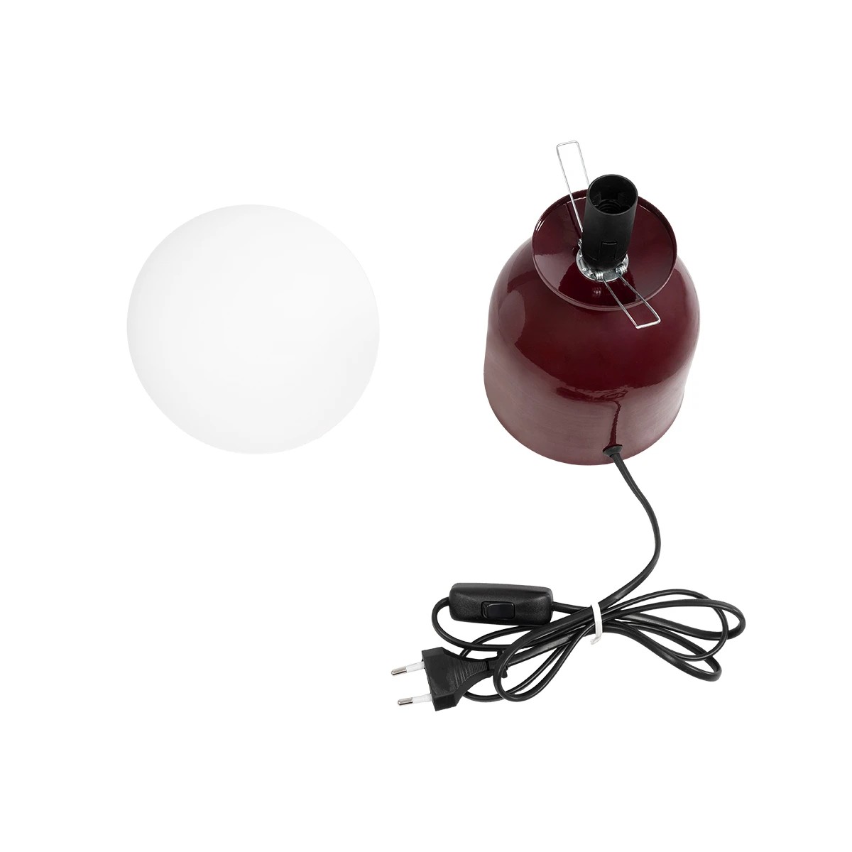 LEDTM® MAGIC 204-0135 Μοντέρνο Επιτραπέζιο Φωτιστικό Πορτατίφ με Ντουί 1 x E14 AC 220-240V IP20 - Κόκκινο & Λευκό - Μ15 x Π15 x Υ28cm - Image 10