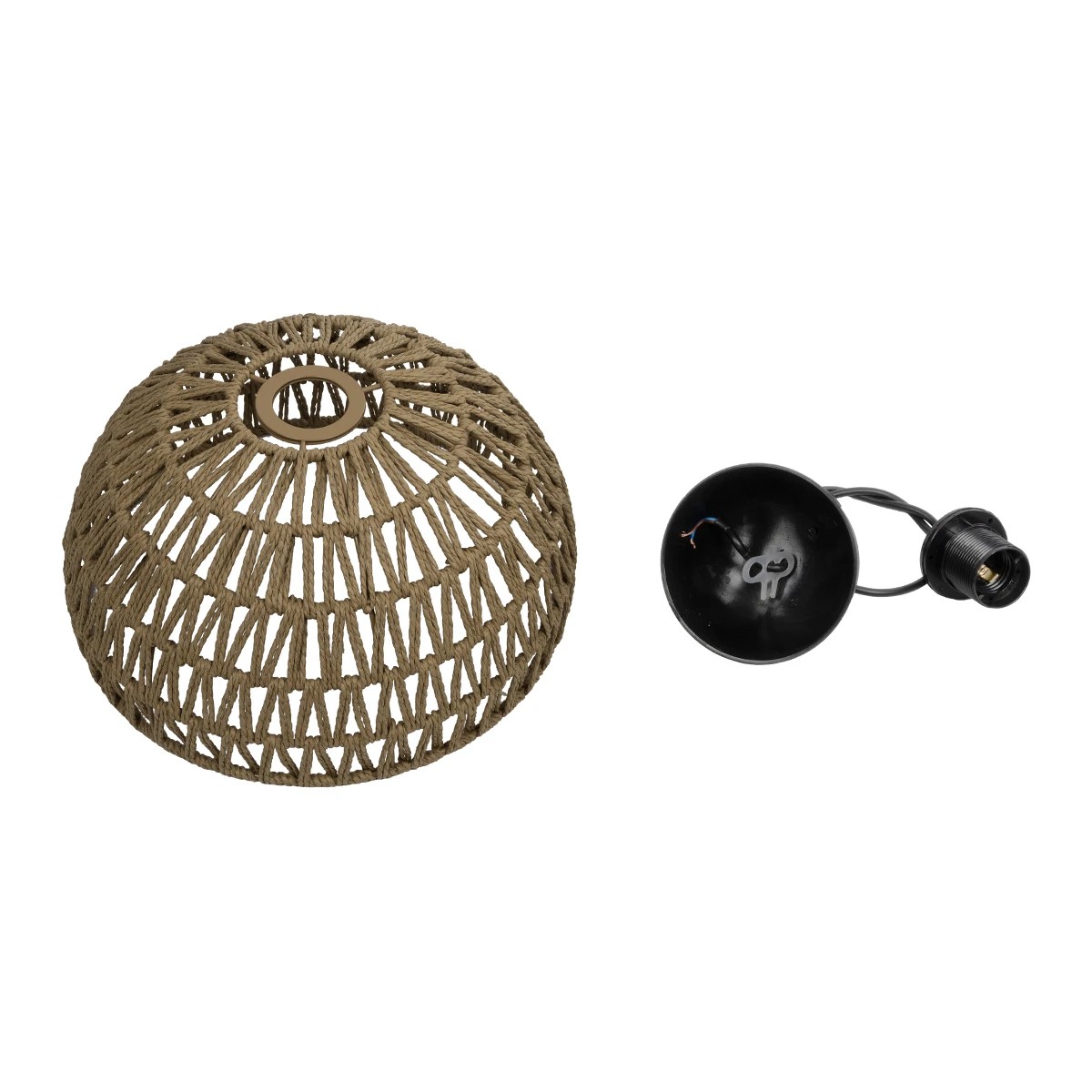 LEDTM® DARIO 204-0167 Boho Κρεμαστό Φωτιστικό Οροφής με Ντουί 1 x E27 AC 220-240V IP20 - Μπεζ - Μ30 x Π30 x Υ19cm - Image 11