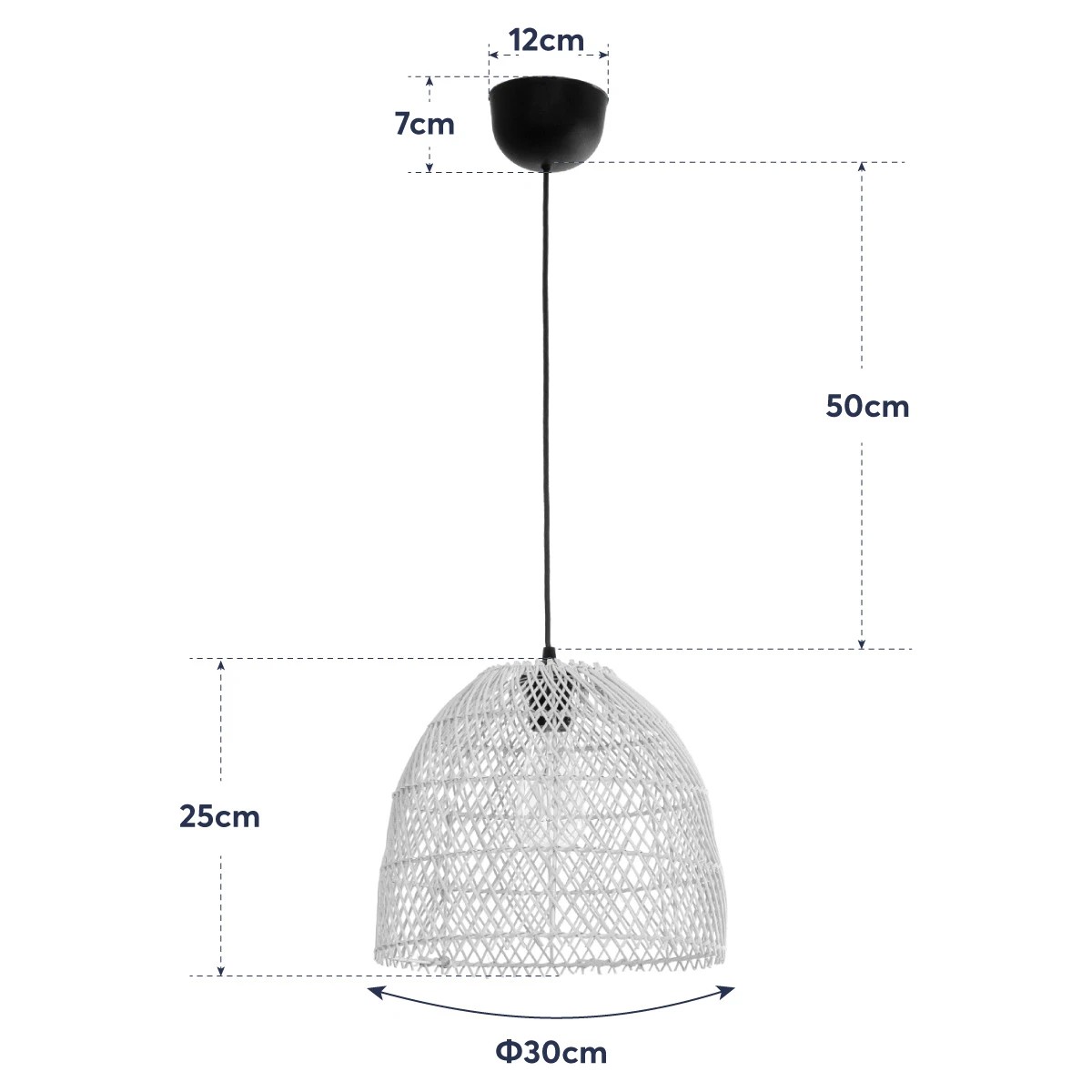 LEDTM® CESTINO 204-0178 Boho Κρεμαστό Φωτιστικό Οροφής Μονόφωτο 1 x E27 AC 220-240V IP20 Μπεζ - Μ30 x Π30 x Υ25cm - Image 11