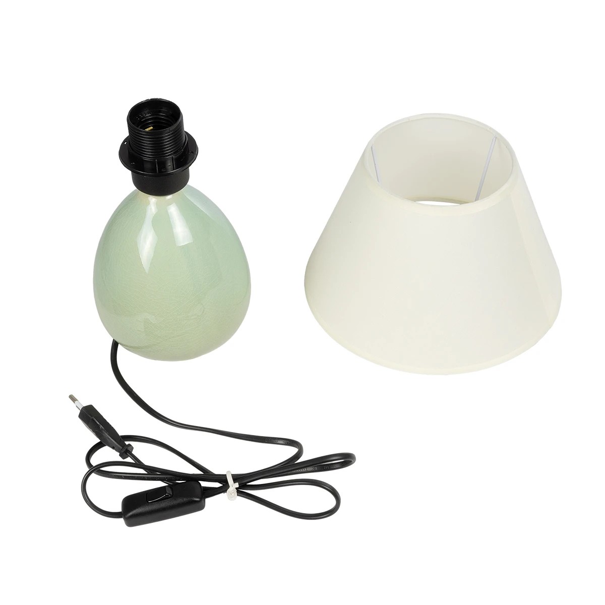 LEDTM® CESTA 204-0182 Μοντέρνο Επιτραπέζιο Φωτιστικό Πορτατίφ με Ντουί 1 x E27 AC 220-240V IP20 - Λαδί & Μπεζ - Μ22 x Π22 x Υ30cm - Image 10