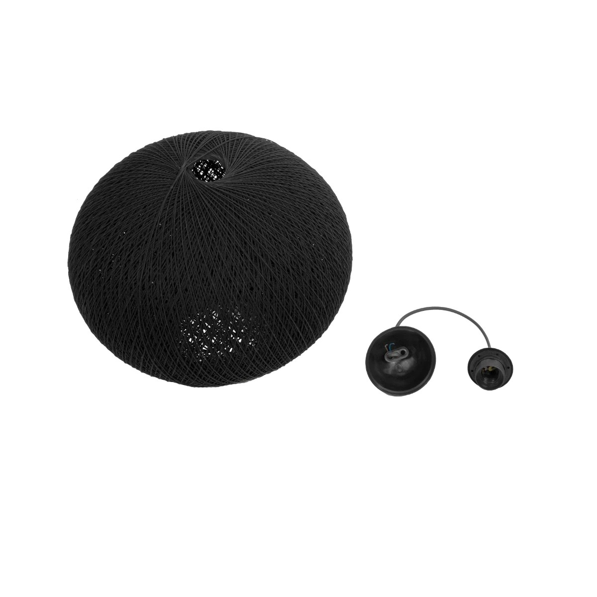 LEDTM® SOLEI 205-0004 Boho Κρεμαστό Φωτιστικό Οροφής με Ντουί 1 x E27 AC 220-240V IP20 - Μαύρο - M40 x Π40 x Υ36cm - Image 11