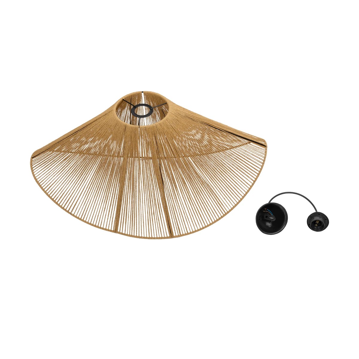 LEDTM® ELDA 205-0033 Boho Κρεμαστό Φωτιστικό Οροφής με Ντουί 1 x E27 AC 220-240V IP20 - Μπεζ - M68 x Π34 x Υ39cm - Image 11