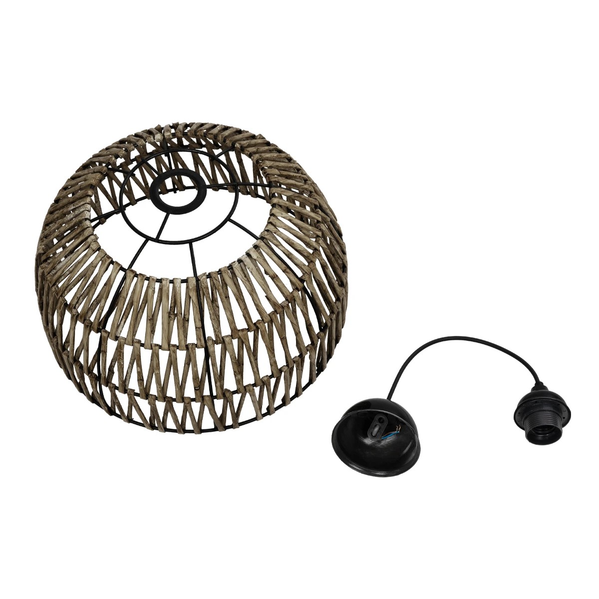 LEDTM® ARANCIA 205-0047 Boho Κρεμαστό Φωτιστικό Οροφής με Ντουί 1 x E27 AC 220-240V IP20 - Μπεζ - M35 x Π35 x Υ26cm - Image 12