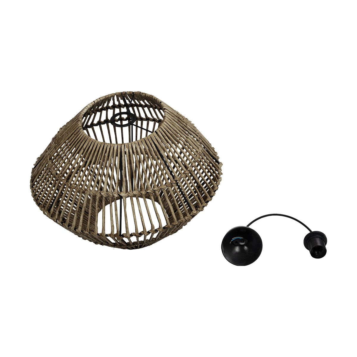 LEDTM® ARANCIA 205-0048 Boho Κρεμαστό Φωτιστικό Οροφής με Ντουί 1 x E27 AC 220-240V IP20 - Μπεζ - M46 x Π46 x Υ35cm - Image 12