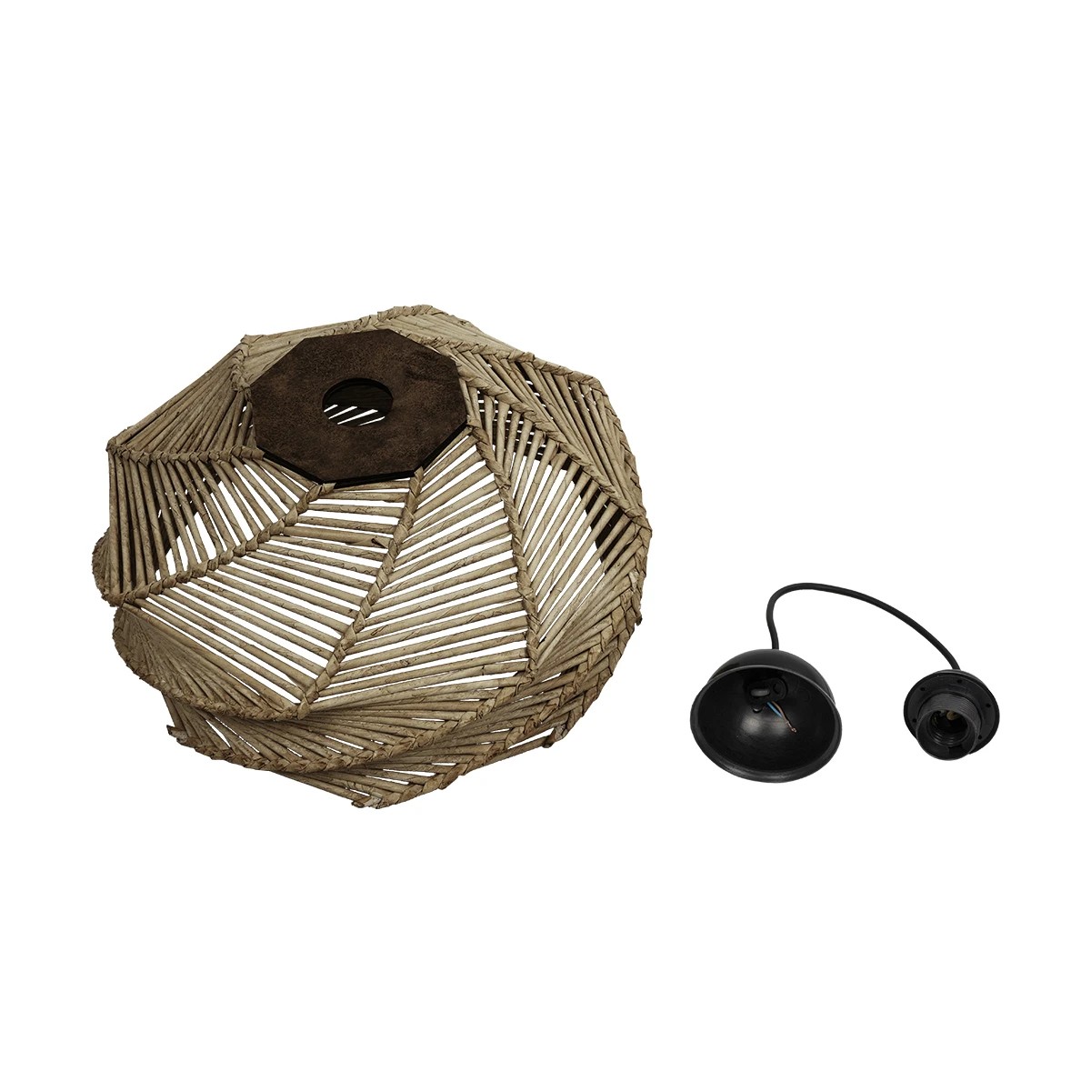 LEDTM® HUSLE 205-0049 Boho Κρεμαστό Φωτιστικό Οροφής με Ντουί 1 x E27 AC 220-240V IP20 - Μπεζ - M38 x Π38 x Υ23cm - Image 12