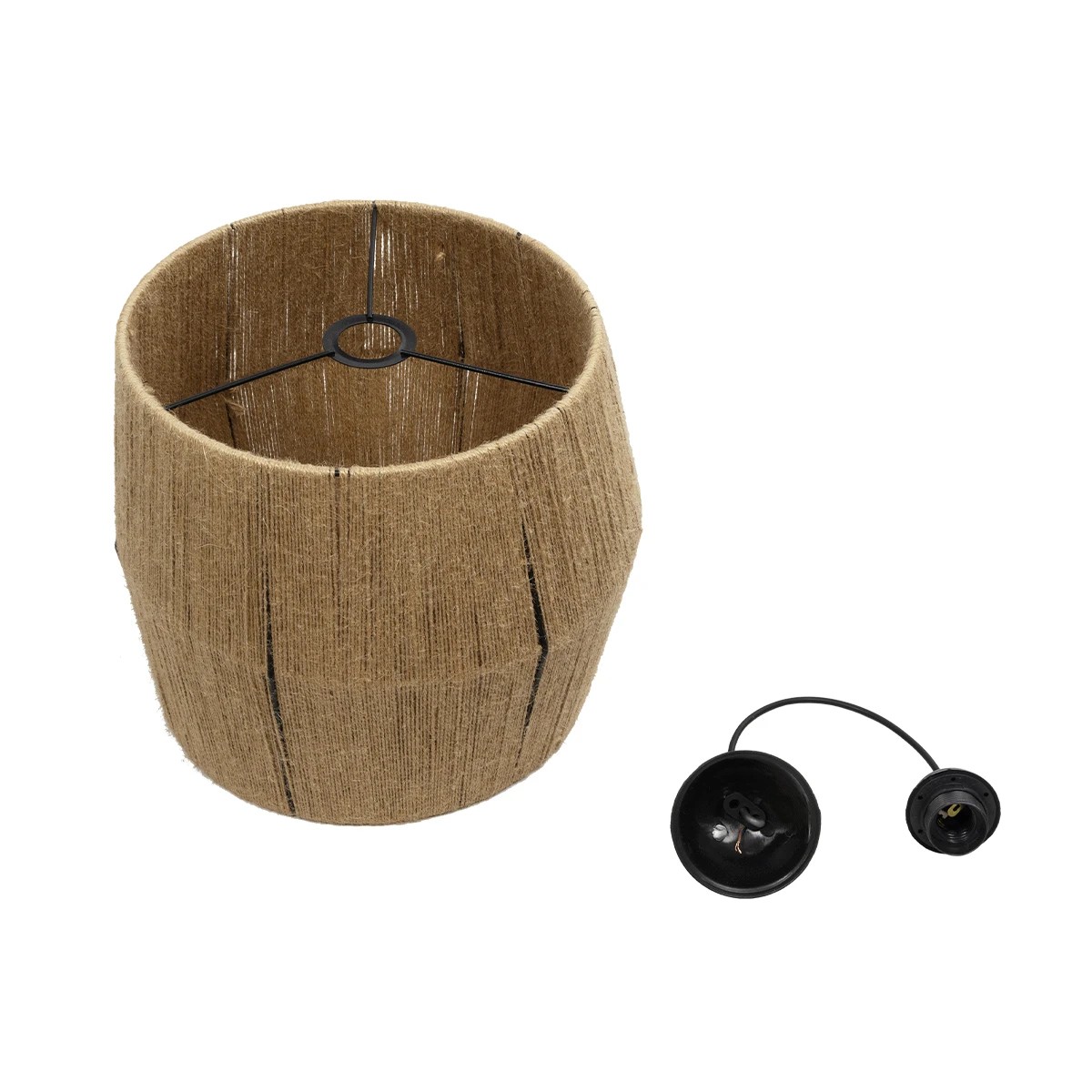 LEDTM® CONE 205-0057 Boho Κρεμαστό Φωτιστικό Οροφής με Ντουί 1 x E27 AC 220-240V IP20 - Μπεζ - M38 x Π38 x Υ34cm - Image 12