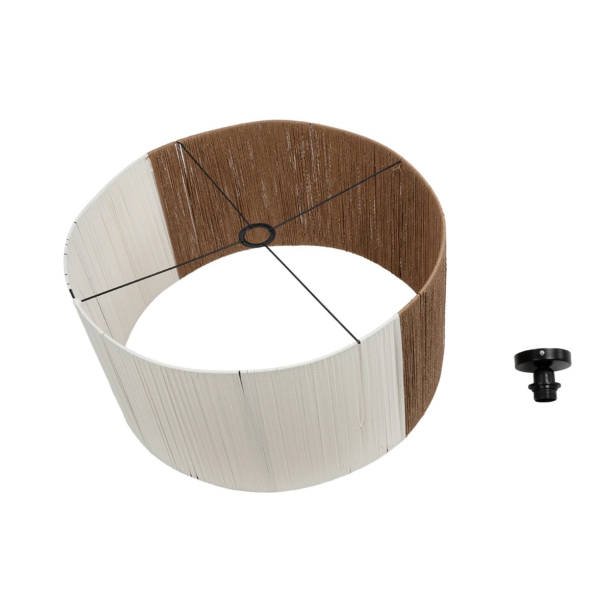 LEDTM® TAG 205-0060 Boho Κρεμαστό Φωτιστικό Οροφής με Ντουί 1 x E27 AC 220-240V IP20 - Μπεζ & Καφέ - M60 x Π60 x 35cm - Image 8