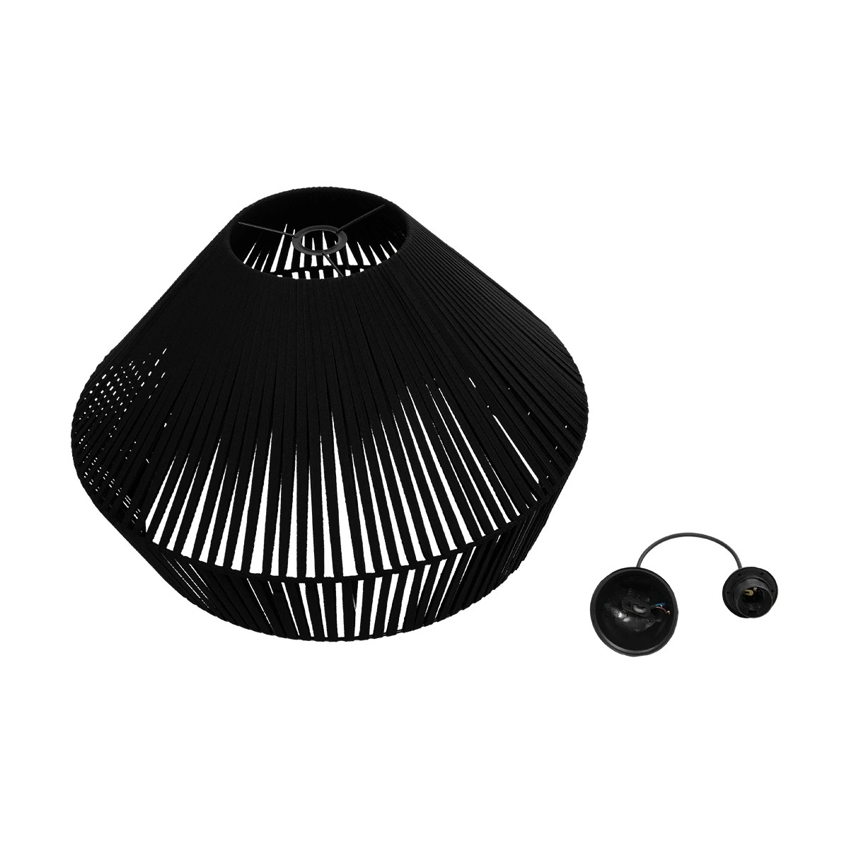 LEDTM® NUI 205-0062 Boho Κρεμαστό Φωτιστικό Οροφής με Ντουί 1 x E27 AC 220-240V IP20 - Μαύρο - M60 x Π60 x Υ41cm - Image 12