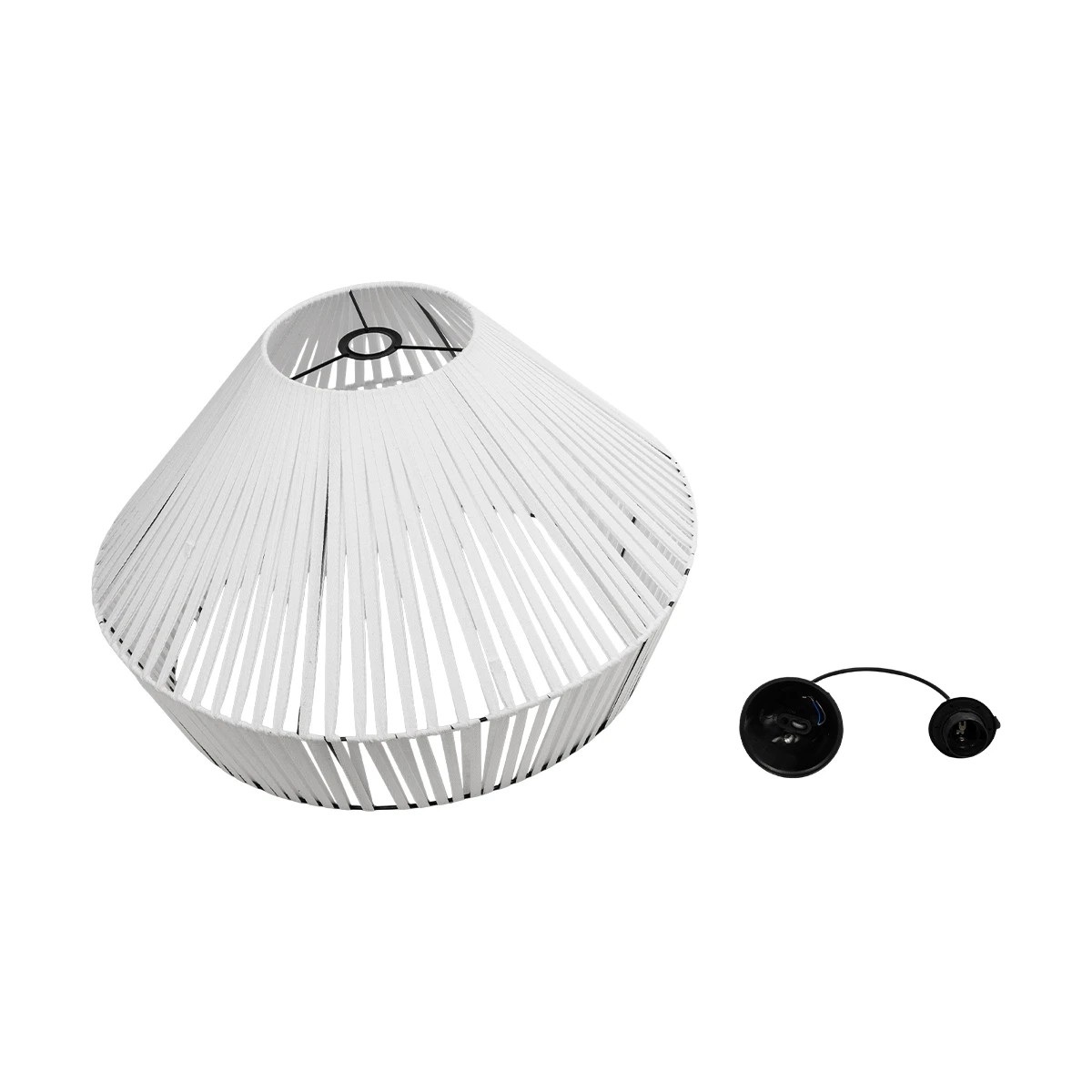 LEDTM® NUI 205-0064 Boho Κρεμαστό Φωτιστικό Οροφής με Ντουί 1 x E27 AC 220-240V IP20 - Λευκό - M60 x Π60 x Υ41cm - Image 12