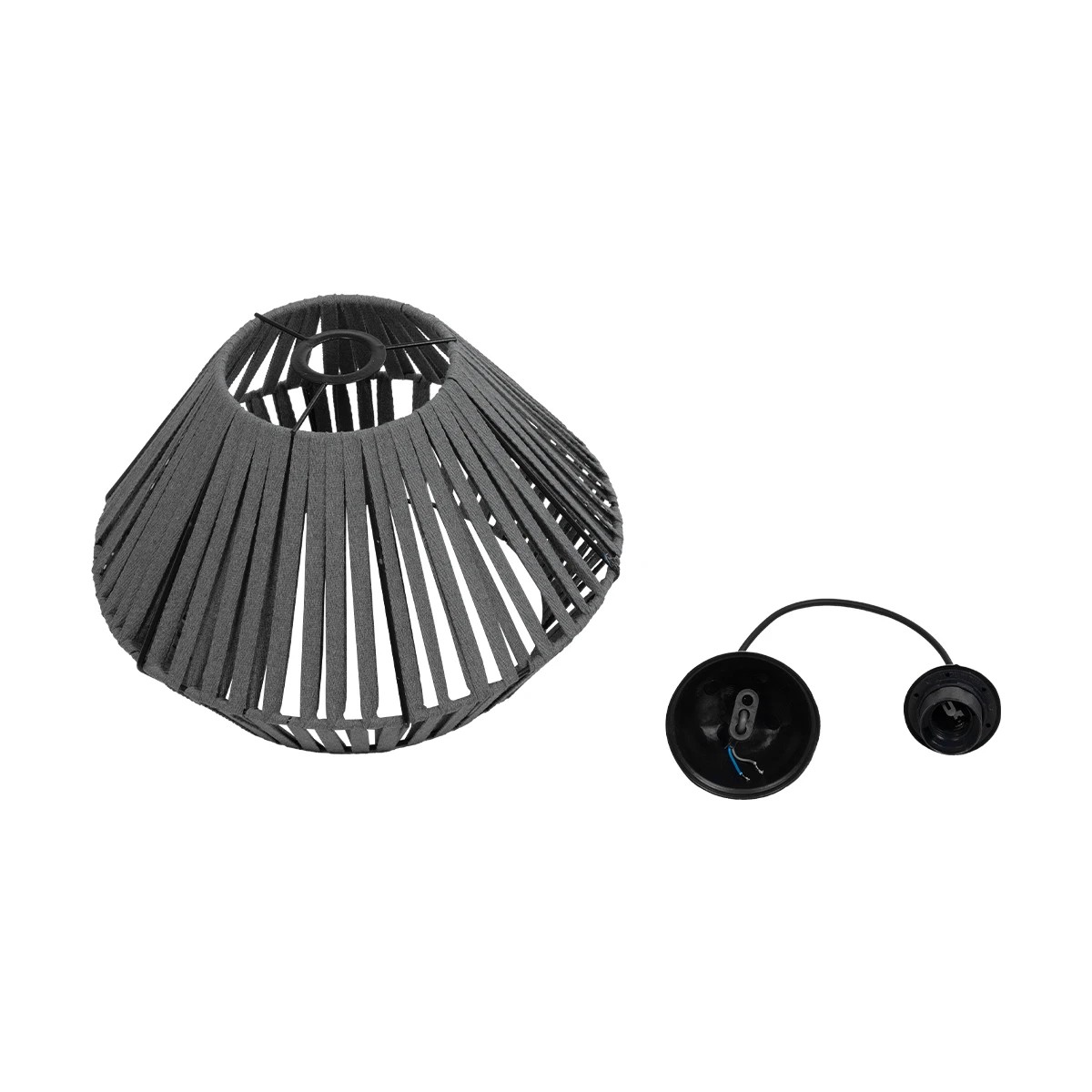 LEDTM® NUI 205-0065 Boho Κρεμαστό Φωτιστικό Οροφής με Ντουί 1 x E27 AC 220-240V IP20 - Γκρι - M36 x Π36 x Υ27cm - Image 12