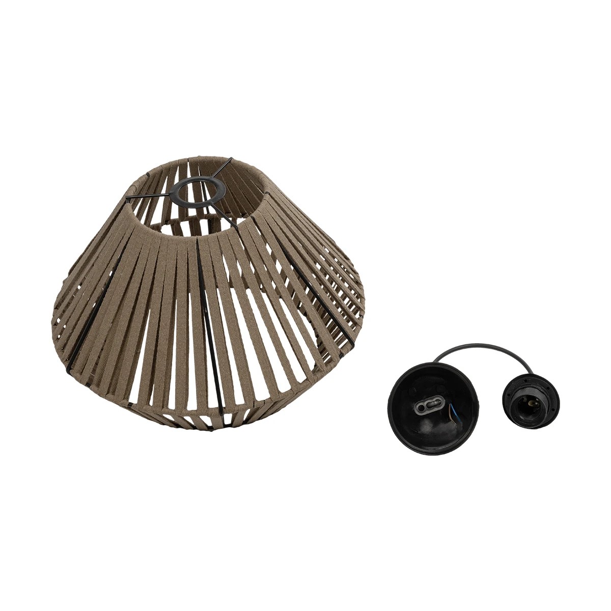 LEDTM® NUI 205-0067 Boho Κρεμαστό Φωτιστικό Οροφής με Ντουί 1 x E27 AC 220-240V IP20 - Μπεζ - M36 x Π36 x Υ27cm - Image 12